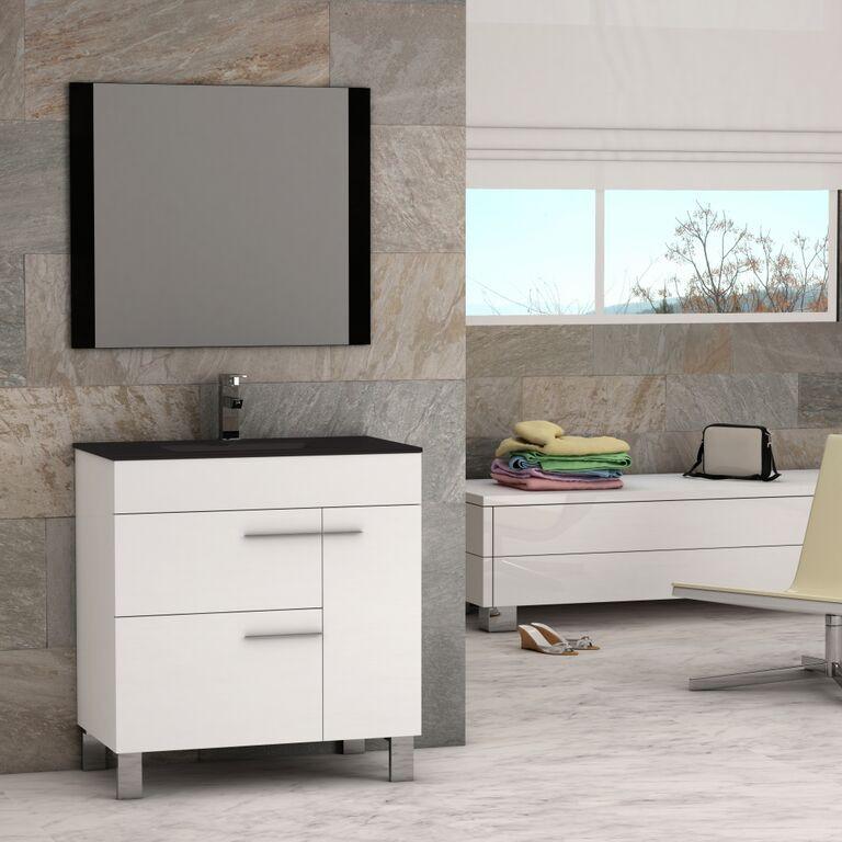 Eviva Cup® 31.5" White Modern Vanity with White Integrated Porcelain Sink Vanity Eviva 