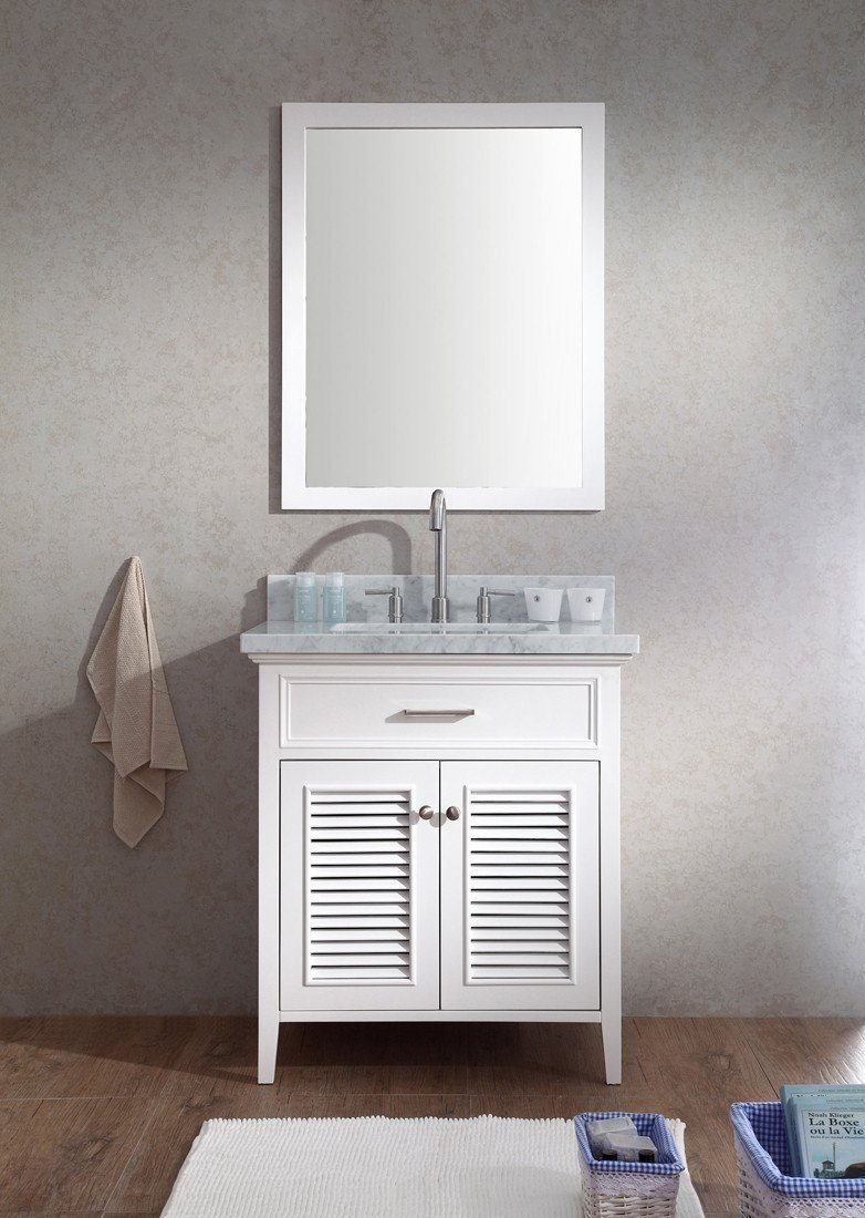 ARIEL Kensington 31" Single Sink Bathroom Vanity Set in White Vanity ARIEL 