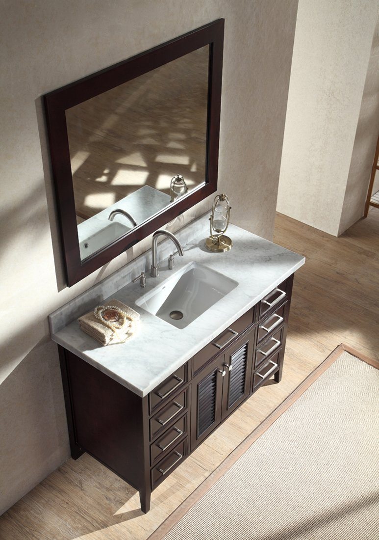 ARIEL Kensington 49" Single Sink Bathroom Vanity Set in Espresso Vanity ARIEL 