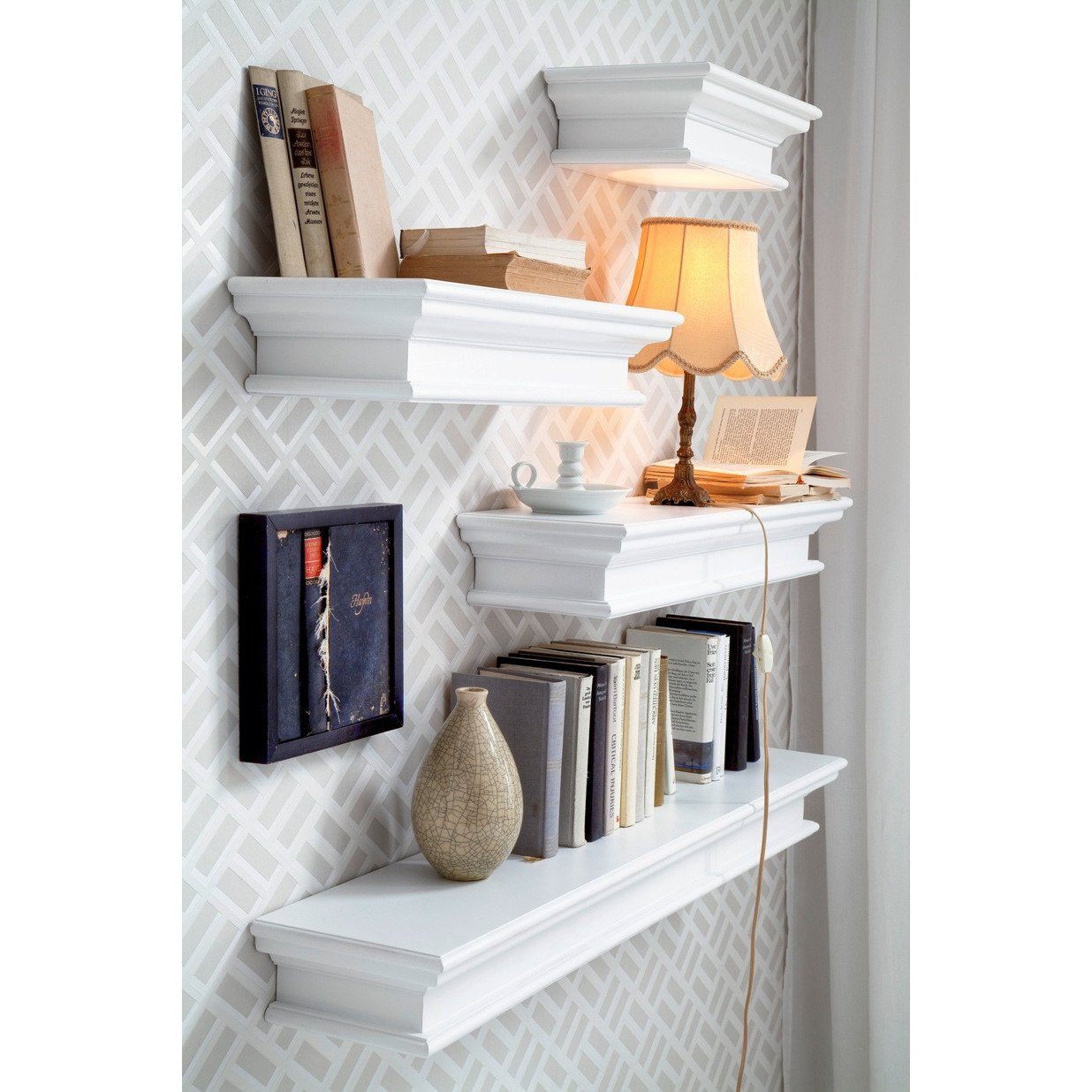 NovaSolo Halifax D166 Floating Wall Shelf, Extra Long Wall Shelf NovaSolo 