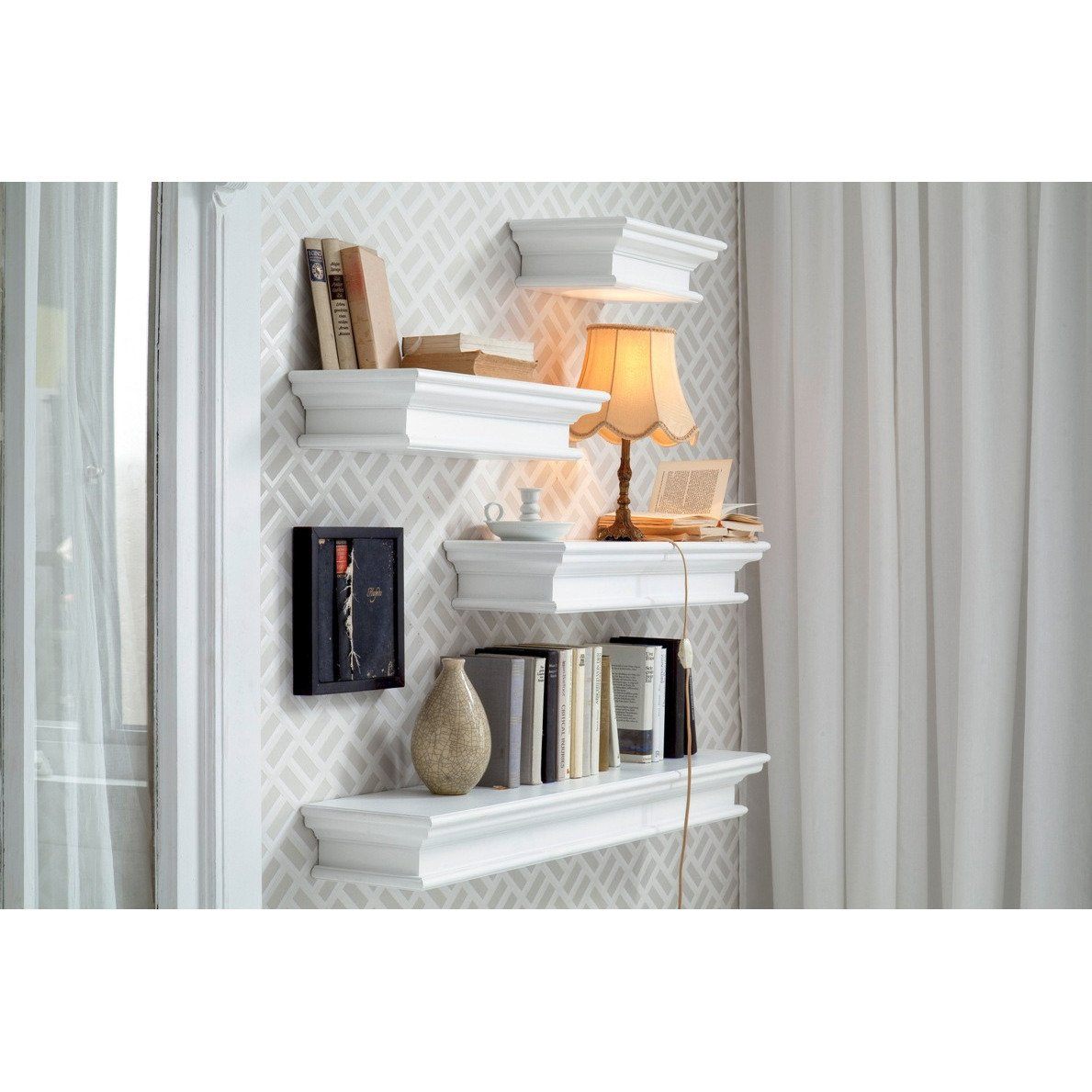 NovaSolo Halifax D166 Floating Wall Shelf, Extra Long Wall Shelf NovaSolo 