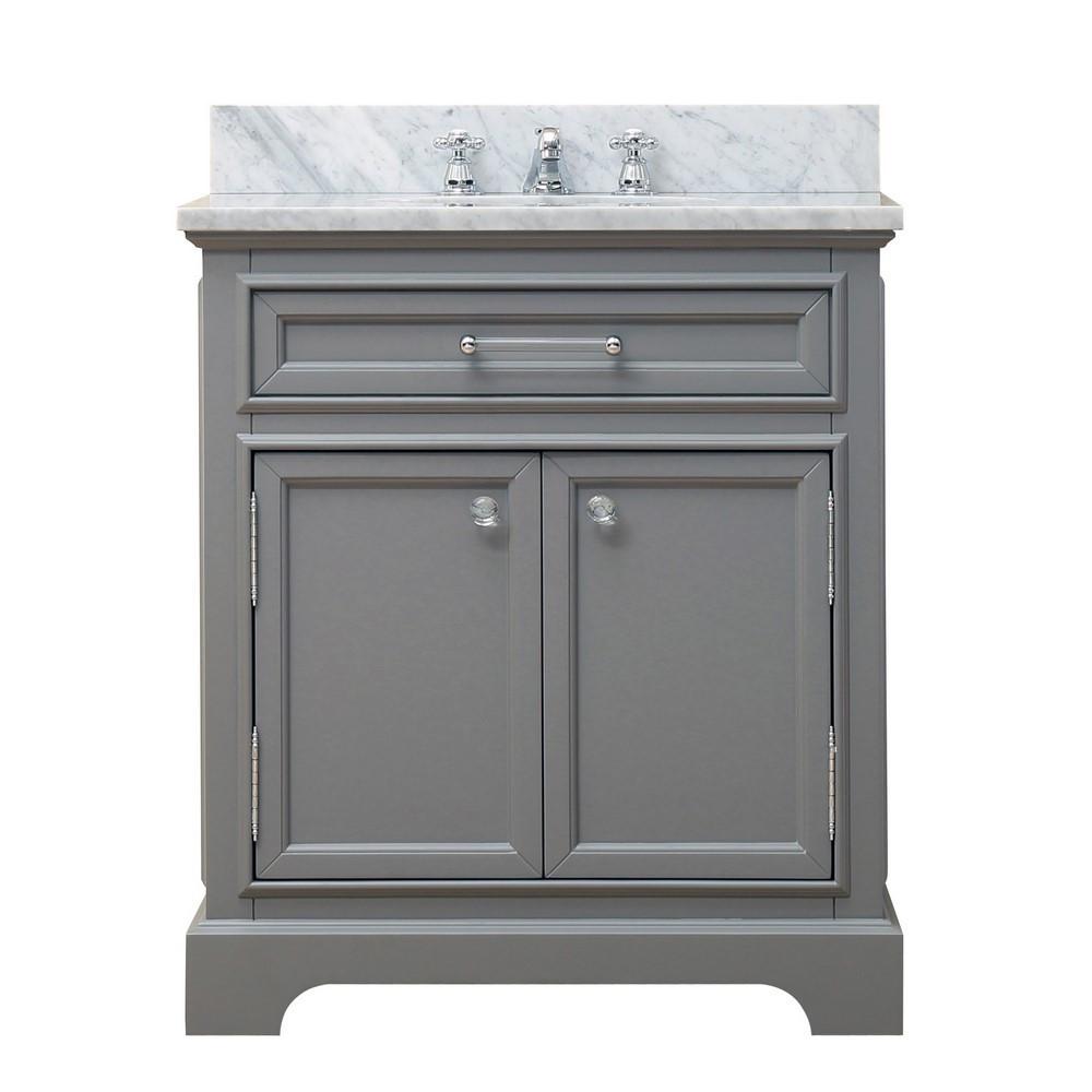 Derby 30" Cashmere Grey Single Sink Bathroom Vanity And Faucet Vanity Water Creation 
