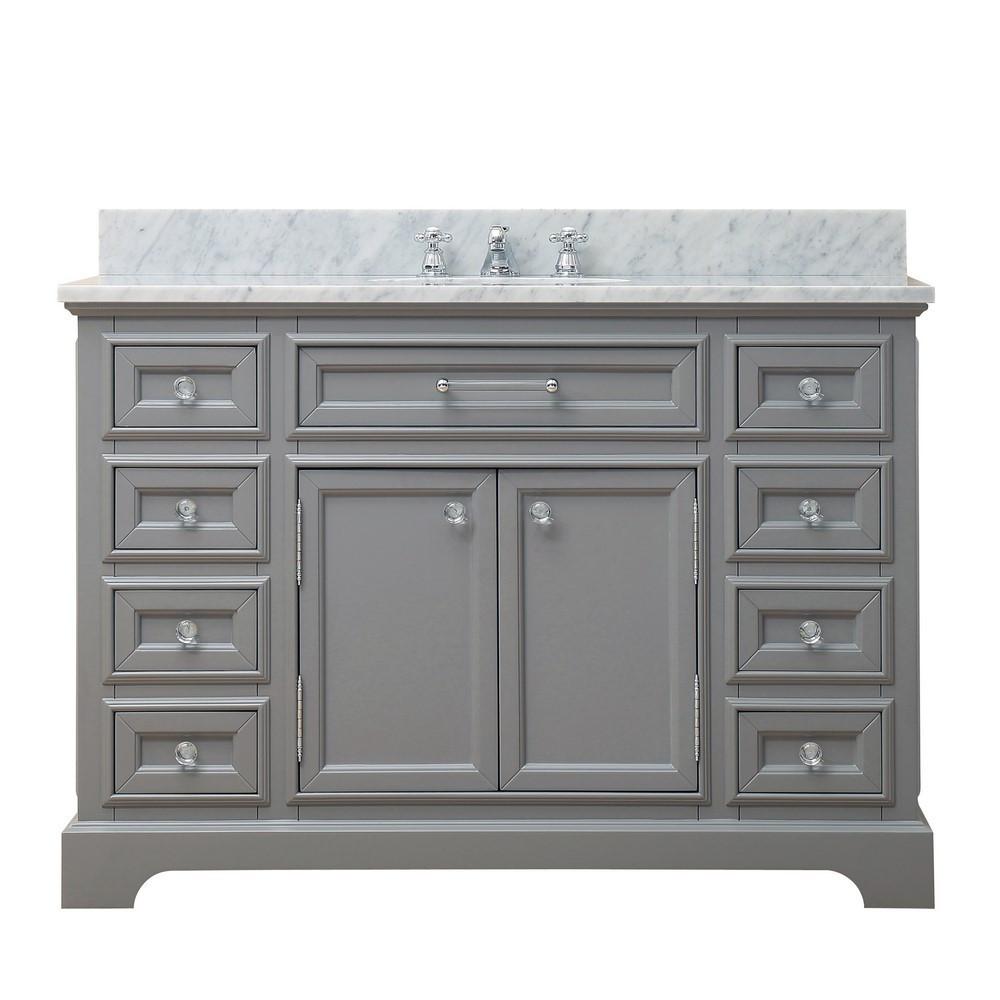 Derby 48" Cashmere Grey Single Sink Bathroom Vanity And Faucet Vanity Water Creation 