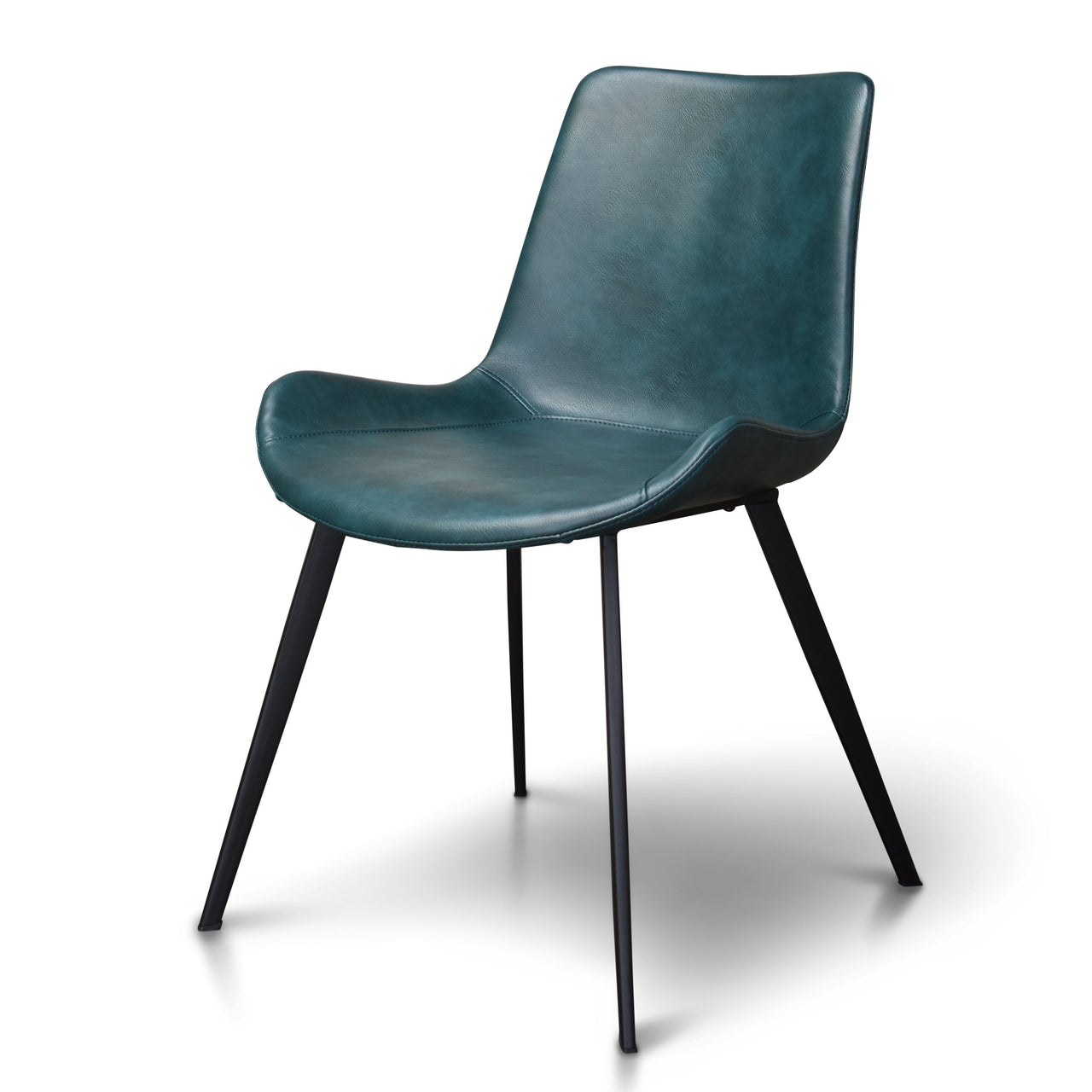Dover Dining Chair, PU Leather Dining Chair Gingko Blue 