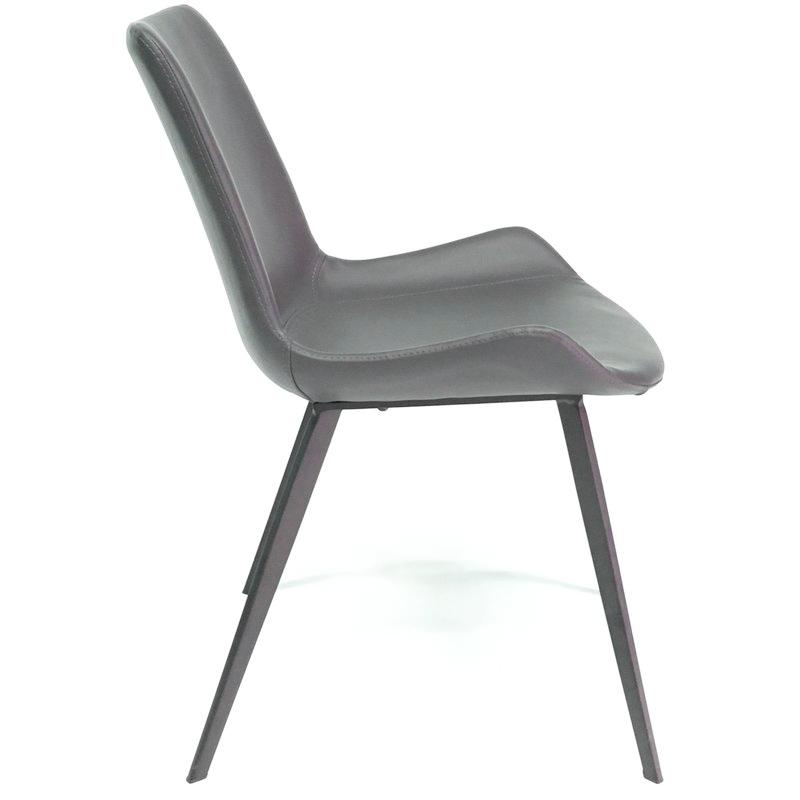 Dover Dining Chair, PU Leather Dining Chair Gingko Grey 