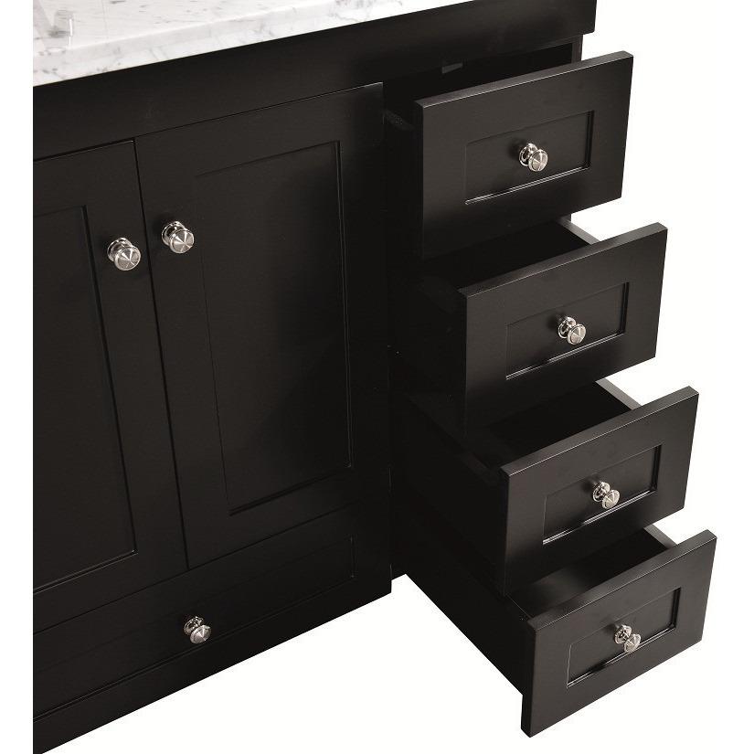 Eviva Acclaim C. 30" Transitional Espresso Vanity with white carrera marble counter-top Vanity Eviva 