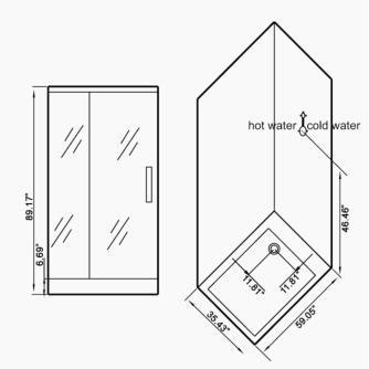 ARIEL Platinum DZ961F8 Steam Shower Steam Shower ARIEL 