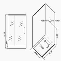 Thumbnail for ARIEL Platinum DZ961F8 Steam Shower Steam Shower ARIEL 