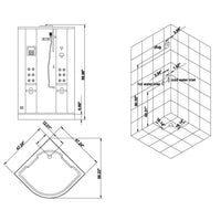 Thumbnail for ARIEL Platinum DZ963F8 Steam Shower Steam Shower ARIEL 