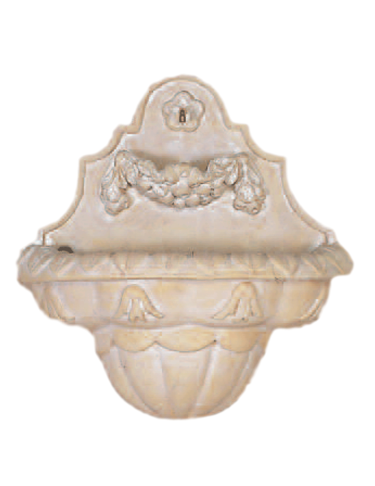 Della Robbia Wall Cast Stone Outdoor Garden Fountains With Spout Fountain Tuscan 