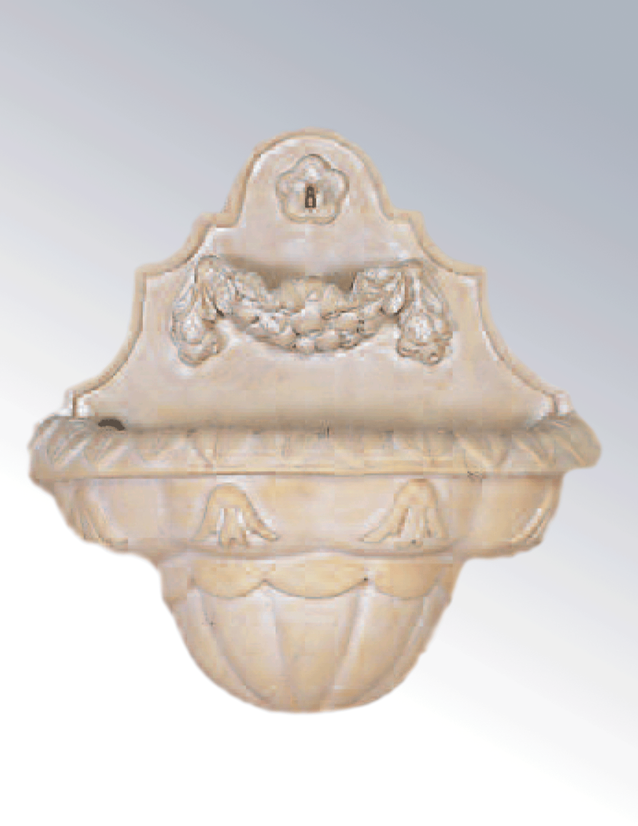 Della Robbia Wall Cast Stone Outdoor Garden Fountains With Spout Fountain Tuscan 