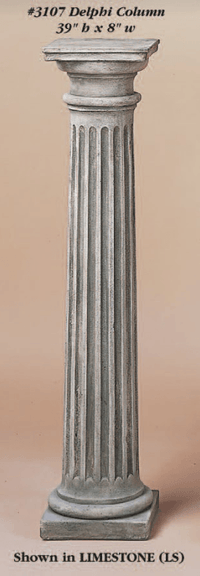 Thumbnail for Delphi Column Cast Stone Outdoor Garden Planter Planter Tuscan 