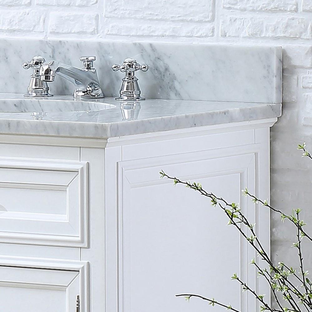 Derby 24" Solid White Single Sink Bathroom Vanity With Matching Framed Mirror Vanity Water Creation 