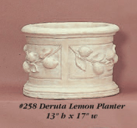 Deruta Lemon Large Cast Stone Outdoor Garden Planter Planter Tuscan 