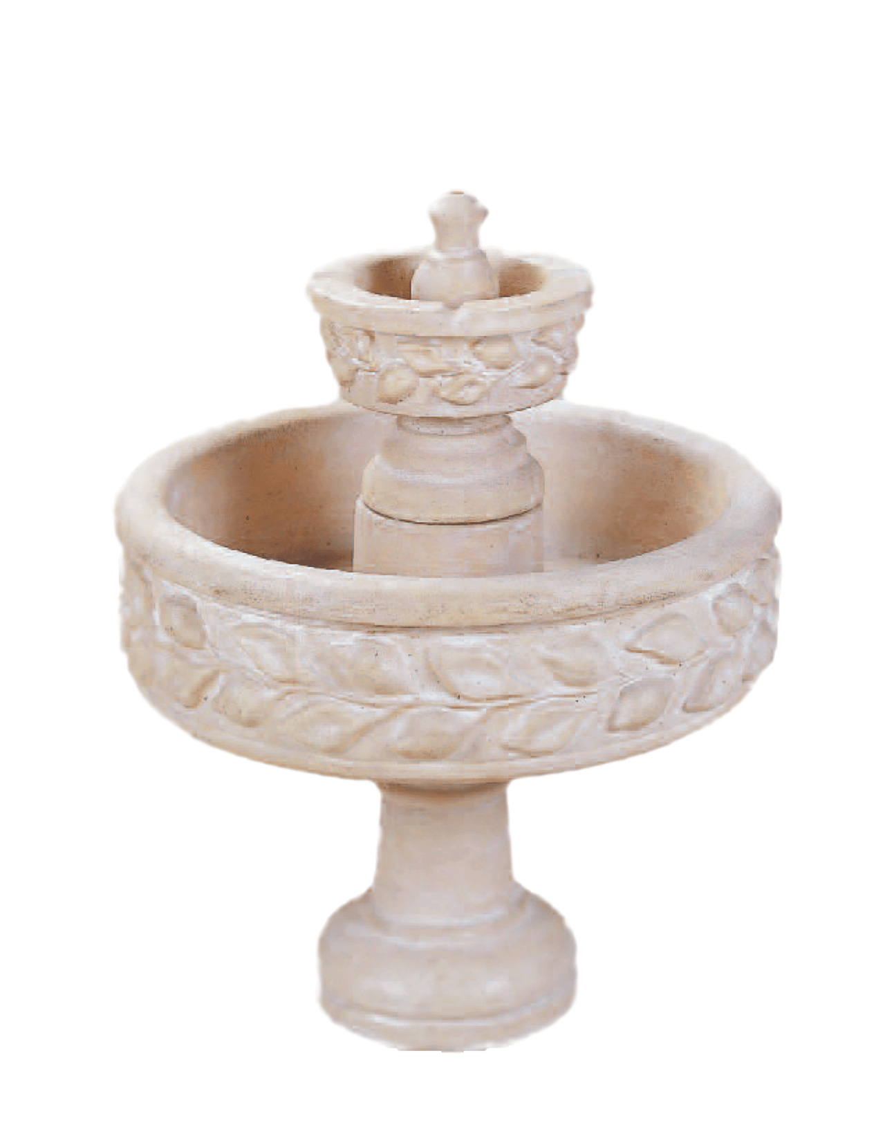 Deruta Two Tier Cast Stone Outdoor Garden Fountains Fountain Tuscan 