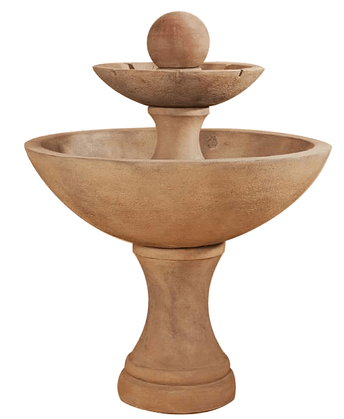 Doppia Outdoor Cast Stone Garden Fountain Fountain Tuscan 