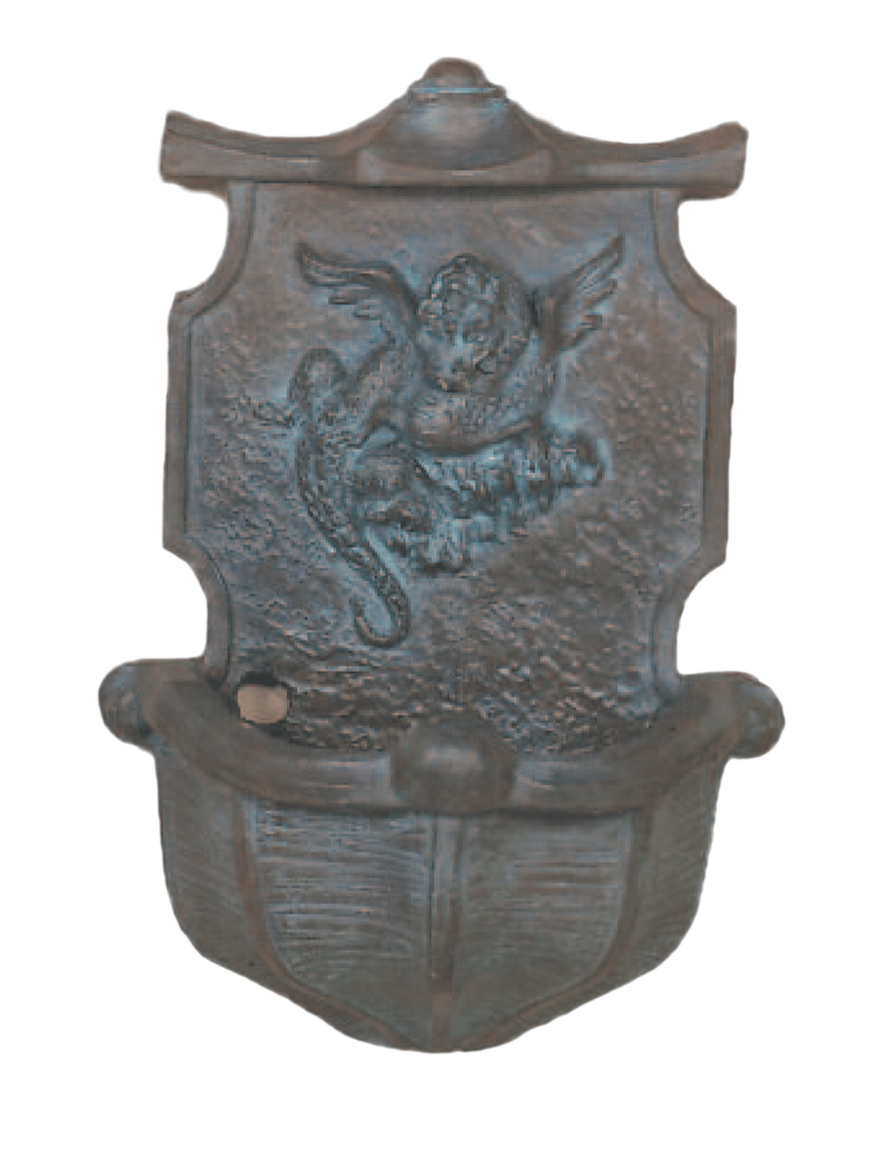 Dragon Wall Cast Stone Outdoor Garden Fountains With Spout Fountain Tuscan 
