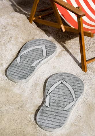 Campania International Cast Stone Flip Flop Stepping Stone – Left Stone Series Campania International 