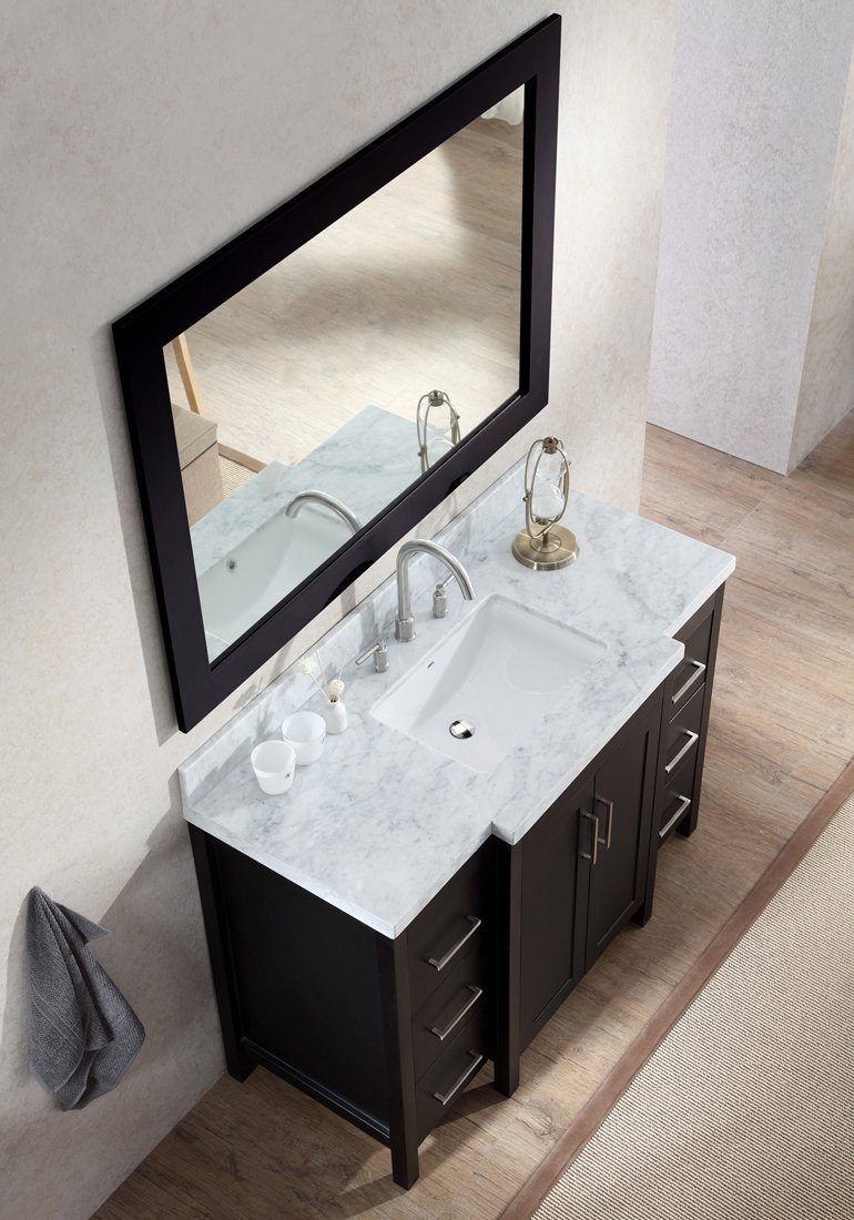 ARIEL Hollandale 73" Double Sink Bathroom Vanity Set in Black Vanity ARIEL 