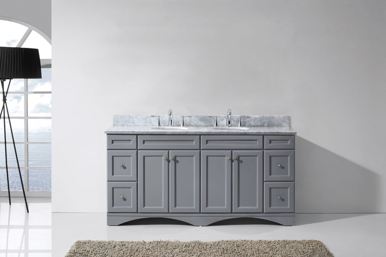 Virtu USA Talisa 72" Double Round Sink Grey Top Vanity in Grey Vanity Virtu USA 