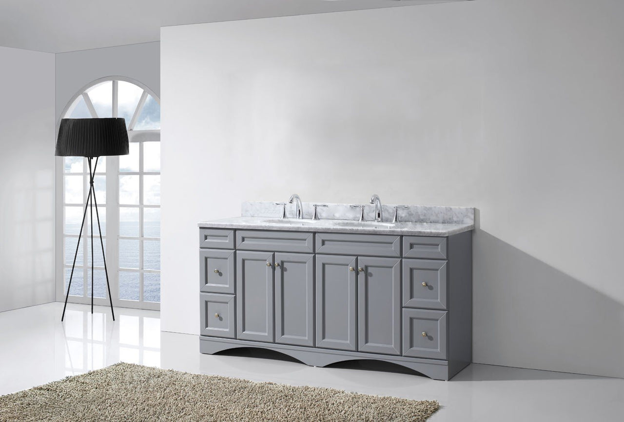 Virtu USA Talisa 72" Double Round Sink Grey Top Vanity in Grey Vanity Virtu USA 
