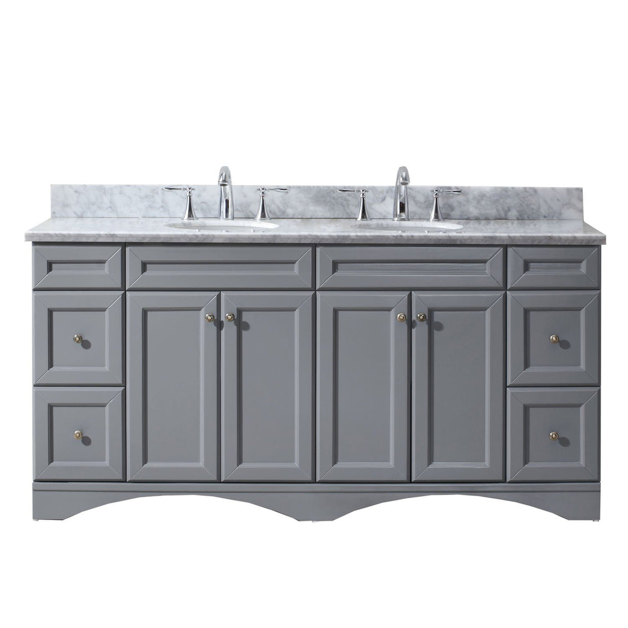 Virtu USA Talisa 72" Double Round Sink Grey Top Vanity in Grey Vanity Virtu USA 