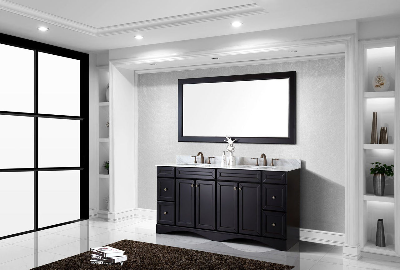 Virtu USA Talisa 72" Double Square Sink Espresso Top Vanity with Mirror Vanity Virtu USA 
