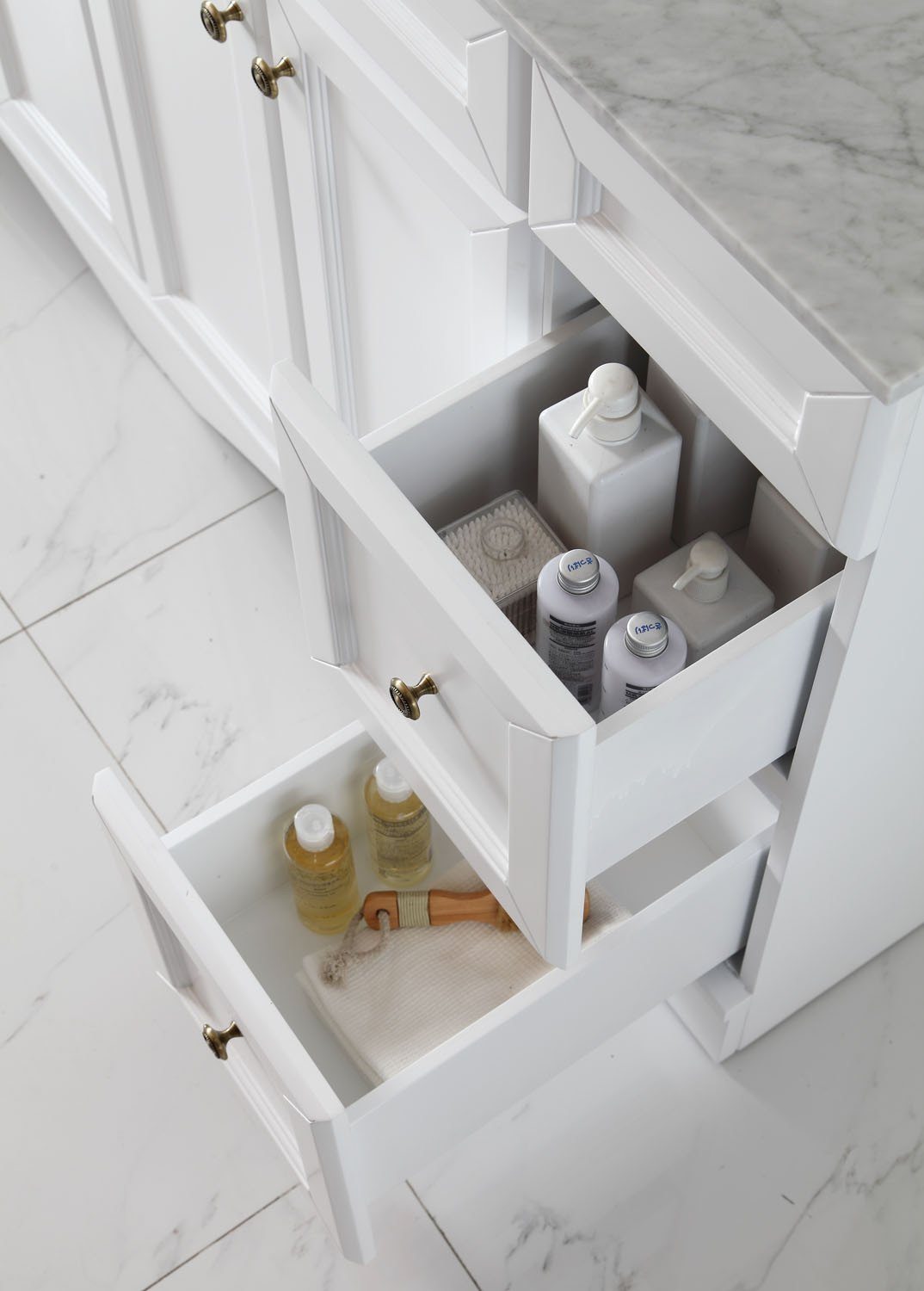 Virtu USA Talisa 72" Double Square Sink White Top Vanity in White with Mirror Vanity Virtu USA 