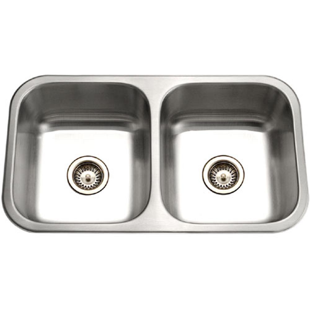 Houzer Elite Series Undermount Stainless Steel 50/50 Double Bowl Kitchen Sink Kitchen Sink - Undermount Houzer 