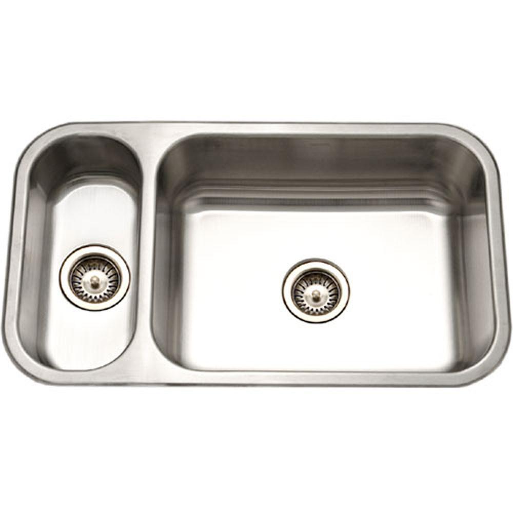 Houzer Elite Series Undermount Stainless Steel 70/30 Double Bowl Kitchen Sink Kitchen Sink - Undermount Houzer 