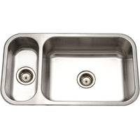Thumbnail for Houzer Elite Series Undermount Stainless Steel 70/30 Double Bowl Kitchen Sink Kitchen Sink - Undermount Houzer 