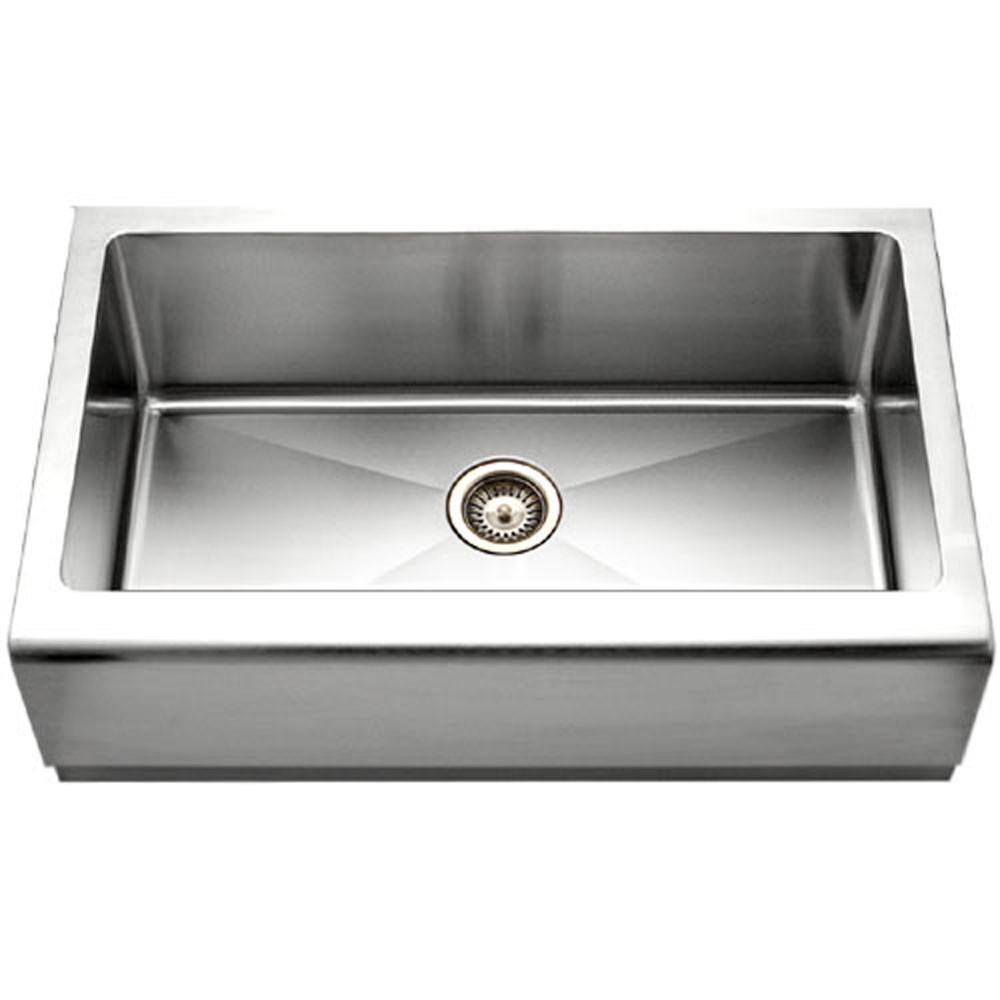 Houzer Epicure Series Apron Front Farmhouse Stainless Steel Single Bowl Kitchen Sink Kitchen Sink - Apron Front Houzer 