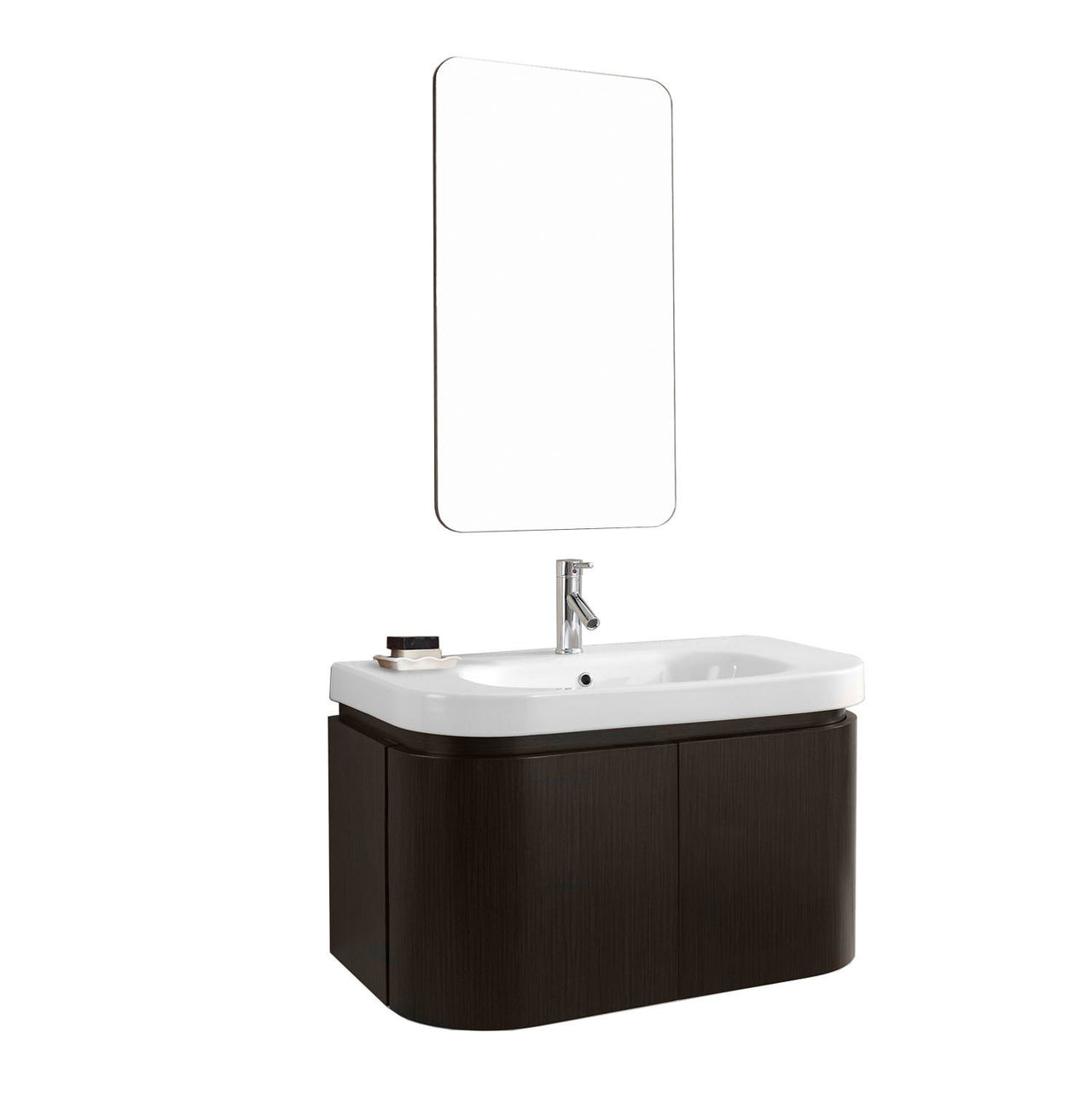 Virtu USA Marvella 36" Single Round Sink Espresso Top Vanity in Espresso with Mirror Vanity Virtu USA 