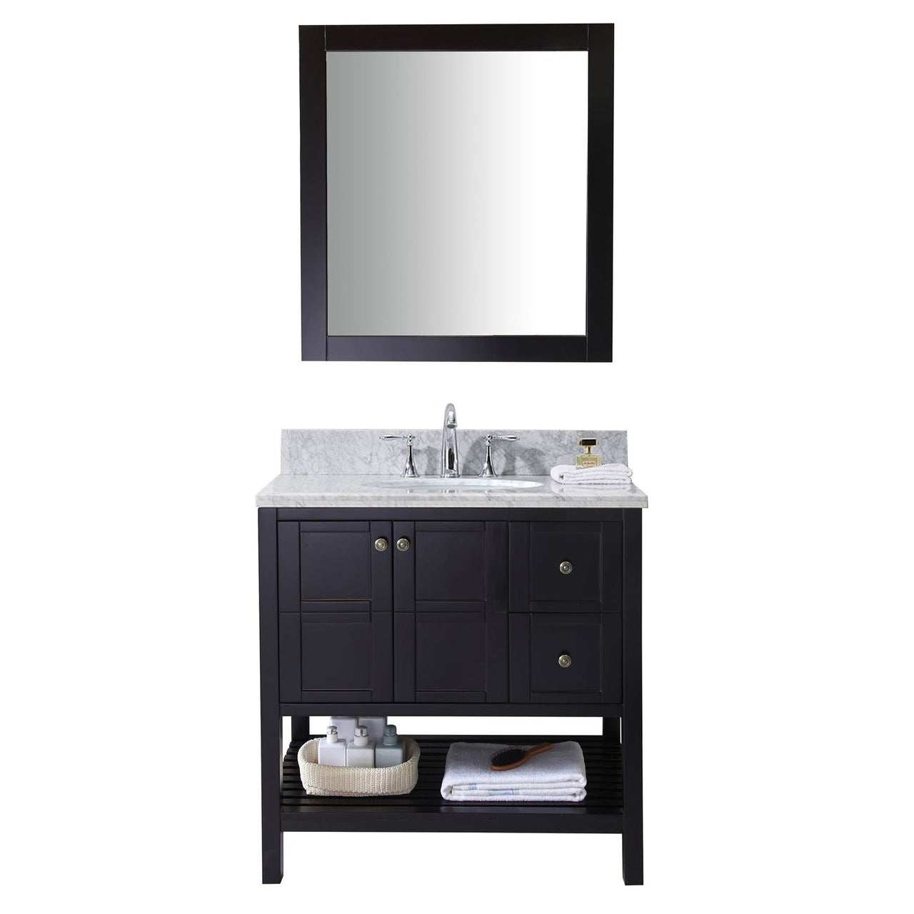 Virtu USA Winterfell 36" Single Round Sink Espresso Top Vanity Vanity Virtu USA 