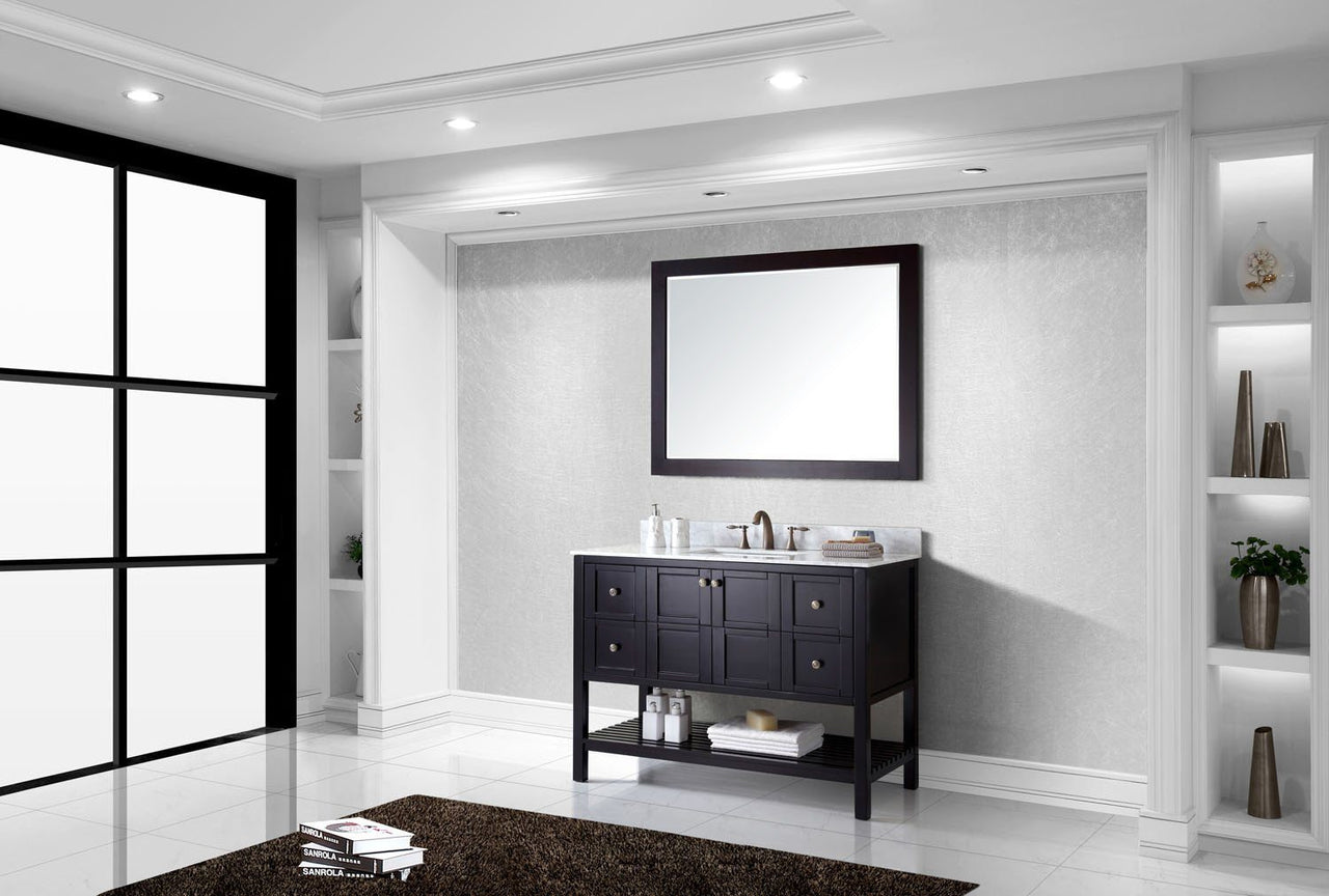 Virtu USA Winterfell 48" Single Square Sink Espresso Top Vanity with Mirror Vanity Virtu USA 