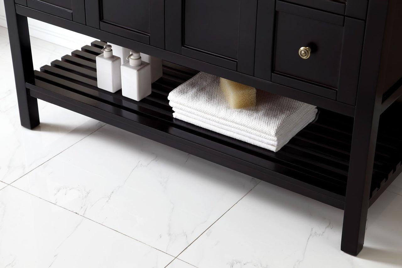 Virtu USA Winterfell 48" Single Square Sink Espresso Top Vanity with Mirror Vanity Virtu USA 
