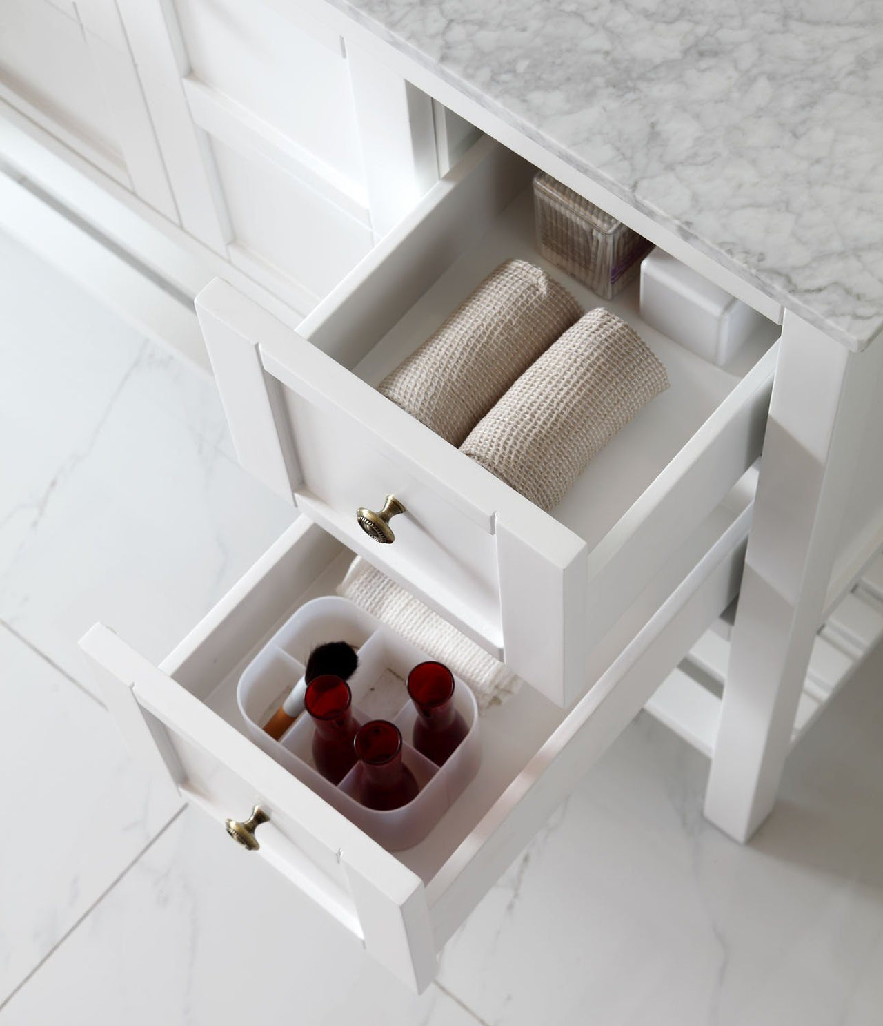 Virtu USA Winterfell 48" Single Square Sink White Top Vanity with Mirror Vanity Virtu USA 