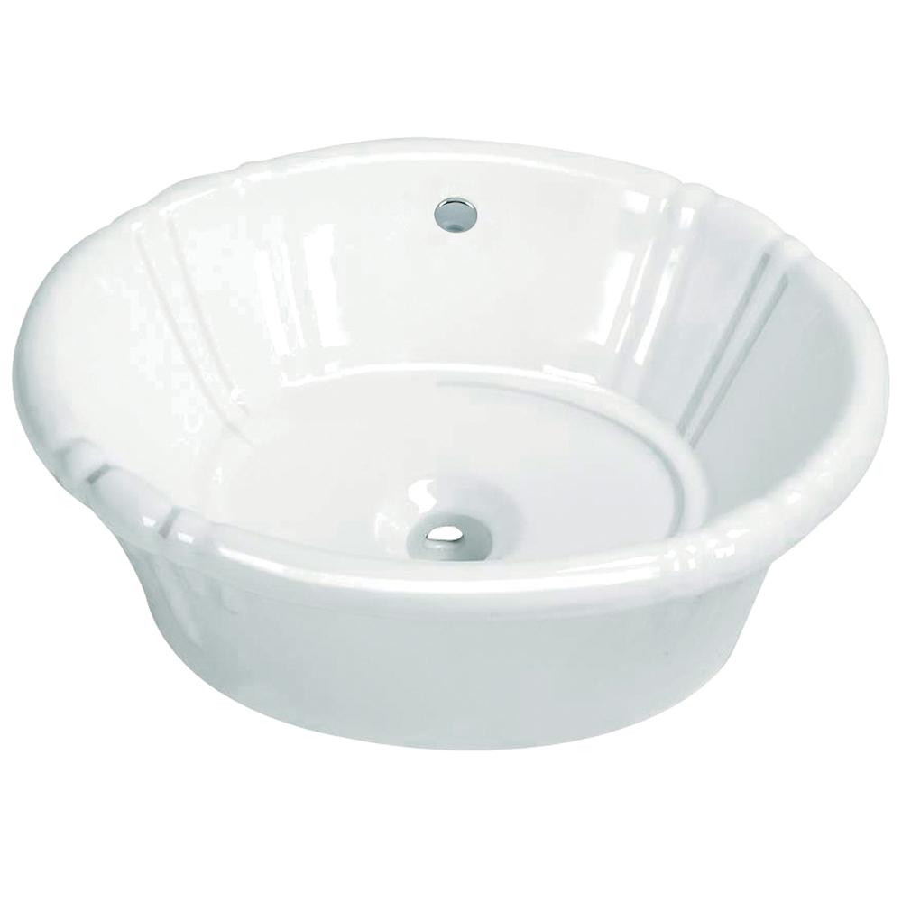 Fauceture Vintage EV18157 Vitreous China Single Bowl Drop-In Lavatory Sink Bathroom Sink Kingston Brass Default Title 
