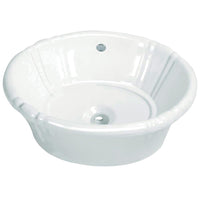 Thumbnail for Fauceture Vintage EV18157 Vitreous China Single Bowl Drop-In Lavatory Sink Bathroom Sink Kingston Brass Default Title 