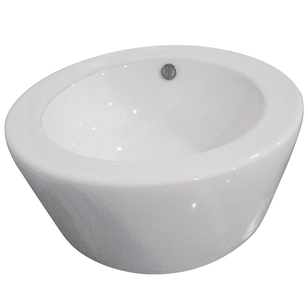 Fauceture EV4019 Dynasty Vessel Sink, White Bathroom Sink Kingston Brass Default Title 