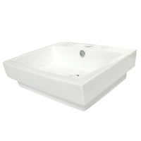 Thumbnail for Fauceture EV4024 Plaza Vessel Sink, White Bathroom Sink Kingston Brass White 