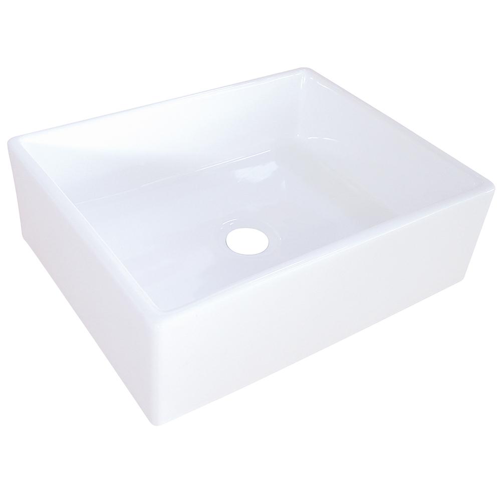 Fauceture EV4158 Elements Vessel Sink, White Bathroom Sink Kingston Brass Default Title 