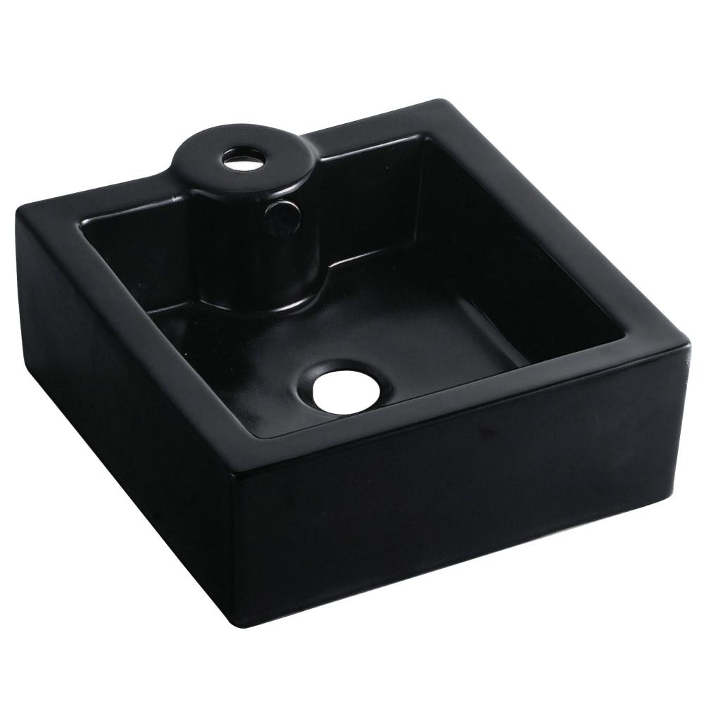 Fauceture EV4186K Fortress Vessel Sink, Black Bathroom Sink Kingston Brass Default Title 