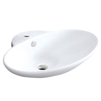 Thumbnail for Fauceture EV4251 Oliva Vessel Sink, White Bathroom Sink Kingston Brass Default Title 