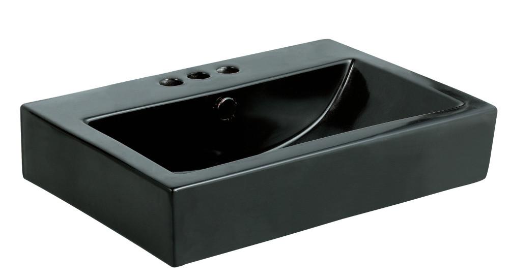 Fauceture EV4318K34 Century Vessel Sink, Black Bathroom Sink Kingston Brass Default Title 