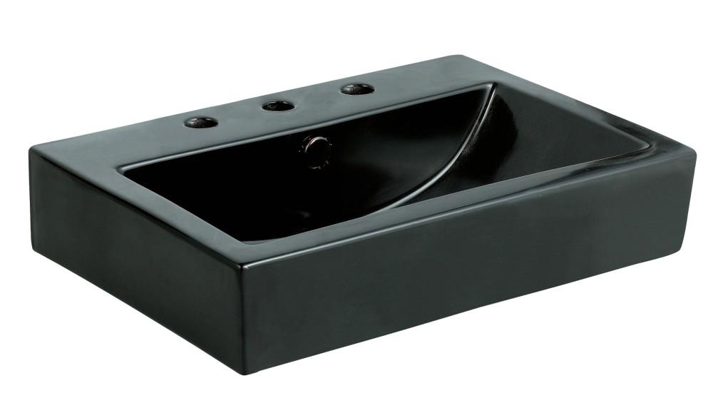 Fauceture EV4318K38 Century Vessel Sink, Black Bathroom Sink Kingston Brass Default Title 