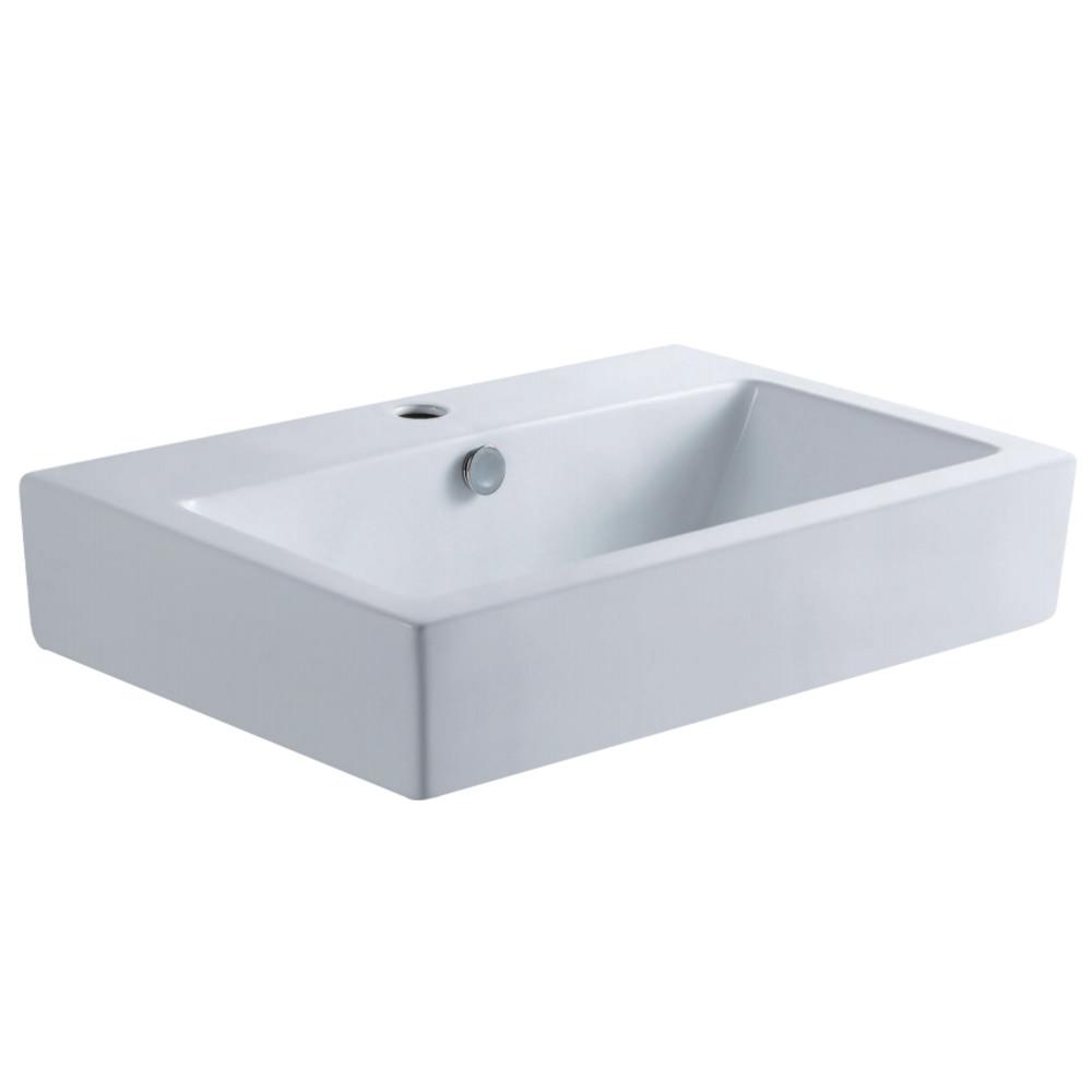Fauceture EV4318 Century Vessel Sink, White Bathroom Sink Kingston Brass Default Title 