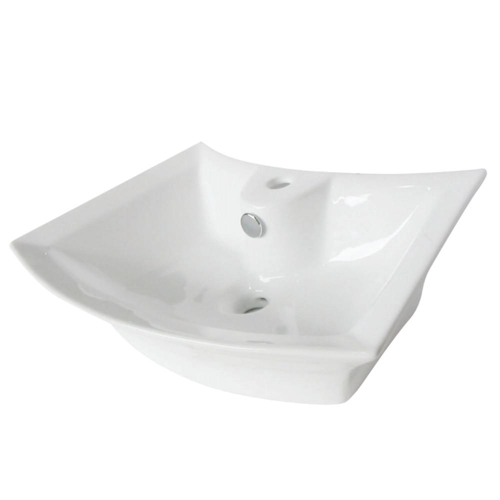 Fauceture EV4337 Courtyard Vessel Sink, White Bathroom Sink Kingston Brass Default Title 