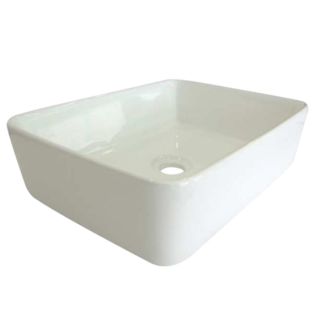 Fauceture EV5102 French Vessel Sink, White Bathroom Sink Kingston Brass White 