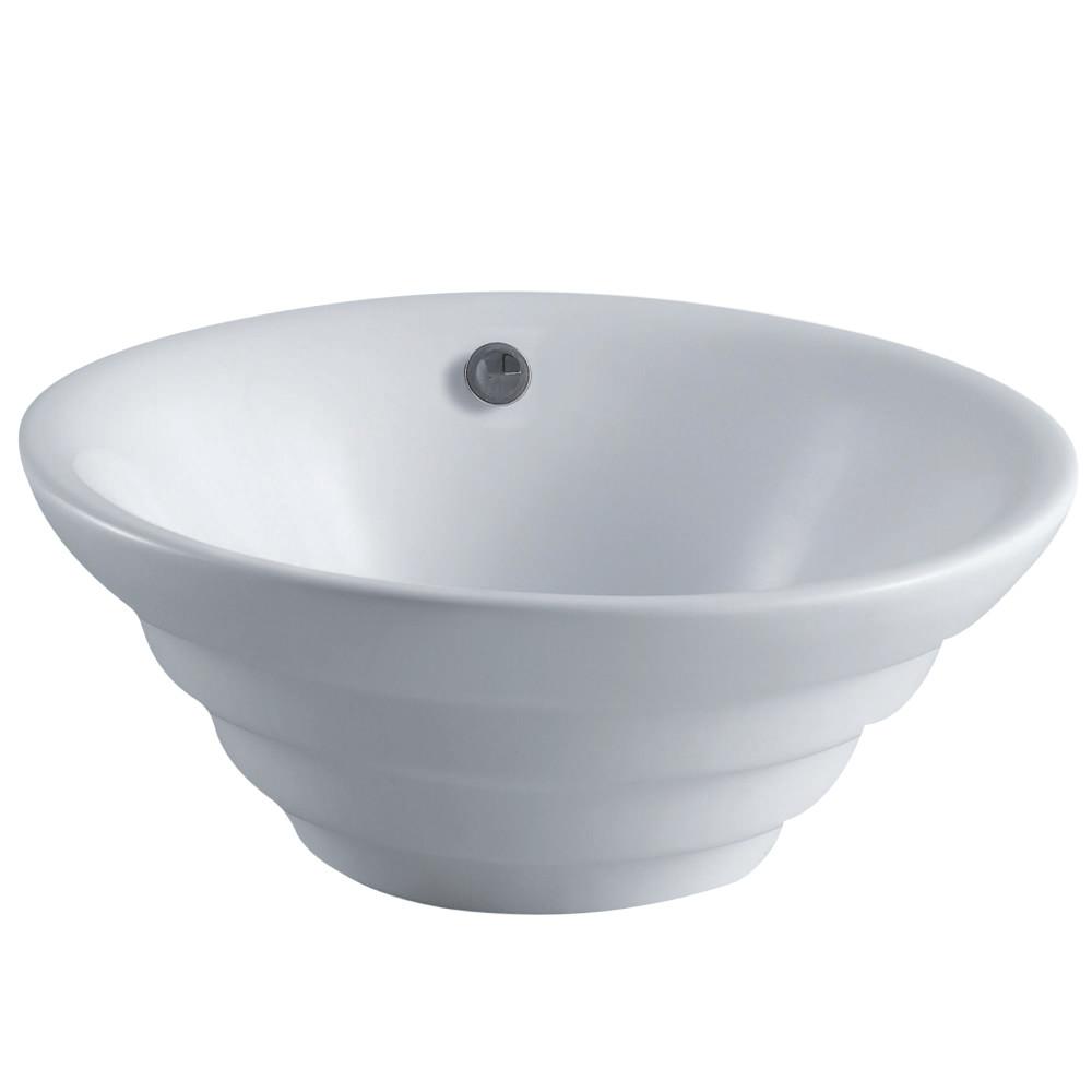Fauceture EV5117 Allegro Vessel Sink, White Bathroom Sink Kingston Brass Default Title 